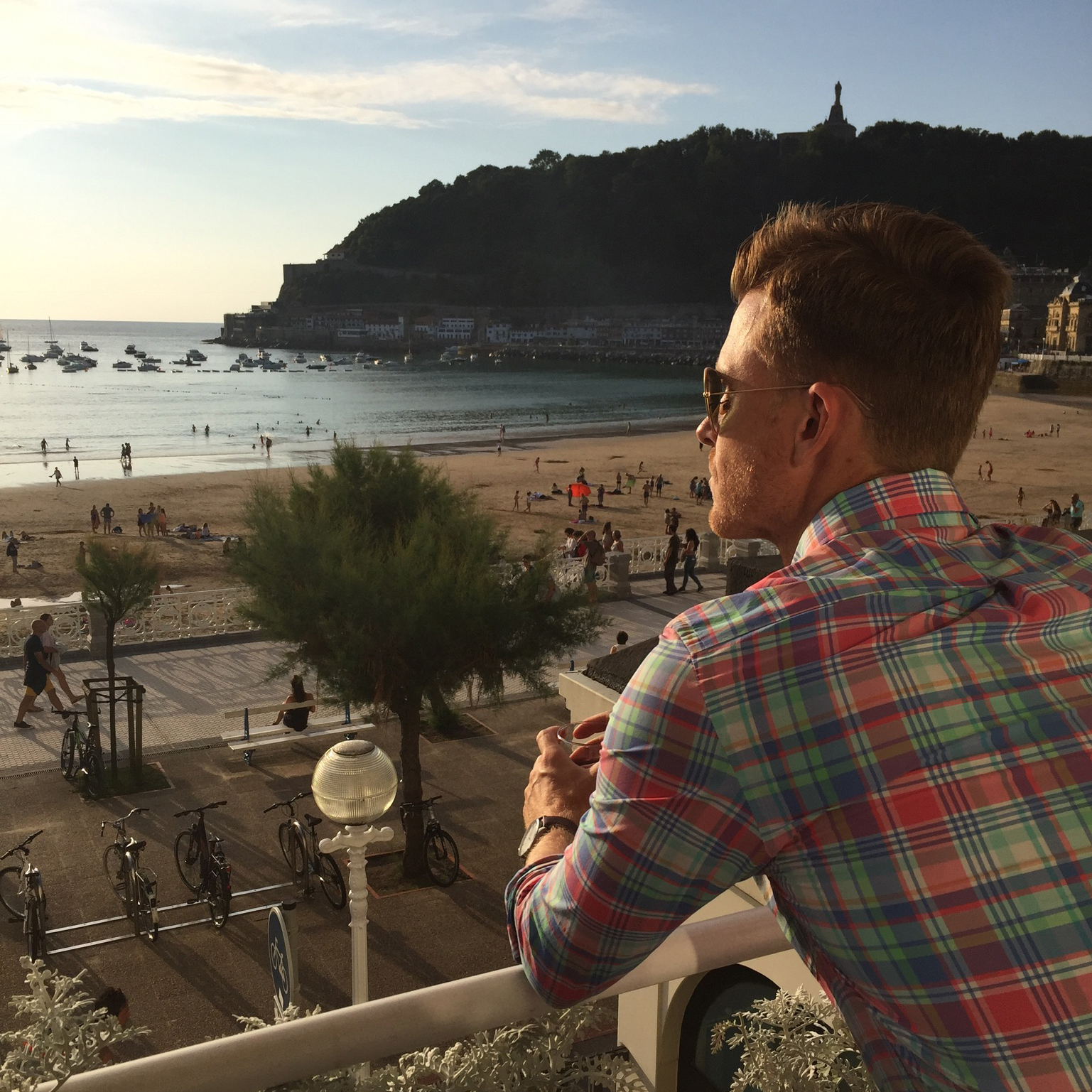 looking out over the beach in Spain